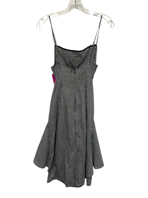 Toit Volant Size M Black & White Cotton Spaghetti Strap Gingham Waist tie Dress Black & White / M