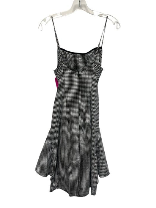 Toit Volant Size M Black & White Cotton Spaghetti Strap Gingham Waist tie Dress Black & White / M