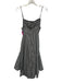 Toit Volant Size M Black & White Cotton Spaghetti Strap Gingham Waist tie Dress Black & White / M