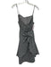 Toit Volant Size M Black & White Cotton Spaghetti Strap Gingham Waist tie Dress Black & White / M