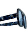 Elisa Johnson Navy & Blue Acetate Aviator Tortoiseshell Square Sunglasses Navy & Blue