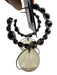 Marni Gunmetal & Clear Metal & Plastic Faux Stone Hoop Dangle Post Back Earrings Gunmetal & Clear