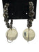 Marni Gunmetal & Clear Metal & Plastic Faux Stone Hoop Dangle Post Back Earrings Gunmetal & Clear