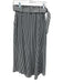 A.L.C. Size 2 Black & White Silk Button Up Striped Belt Incl. Skirt Black & White / 2