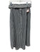 A.L.C. Size 2 Black & White Silk Button Up Striped Belt Incl. Skirt Black & White / 2