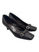 Salvatore Ferragamo Shoe Size 6 Brown Saffiano Leather Square Toe Buckle Pumps Brown / 6