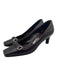 Salvatore Ferragamo Shoe Size 6 Brown Saffiano Leather Square Toe Buckle Pumps Brown / 6