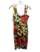 David Meister Size 2 Cream & Multi Silk Blend Abstract Floral Dress Cream & Multi / 2