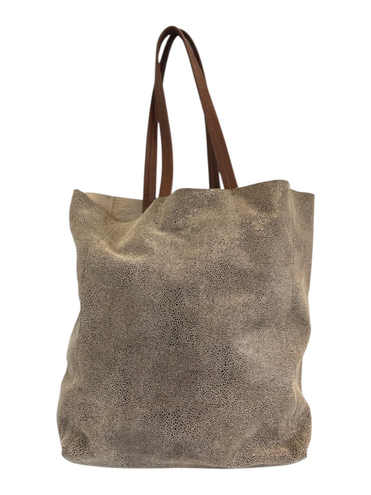 Sorial Beige Leather Speckled Tote Bag Beige / Medium