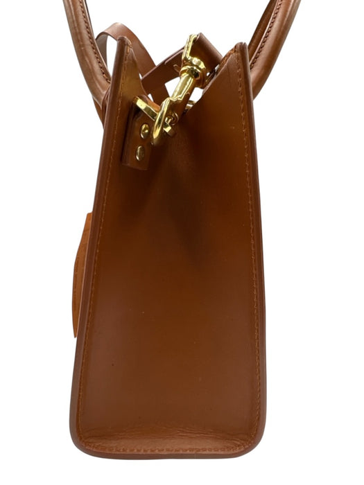 Sophie Hulme Brown Leather Crossbody Gold detail Handle Dust Bag Incl. Bag Brown / Small