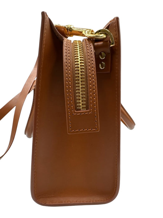 Sophie Hulme Brown Leather Crossbody Gold detail Handle Dust Bag Incl. Bag Brown / Small