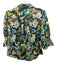 Cinq a Sept Size XS Blue & Green Polyester Floral Design Puff Sleeve Top Blue & Green / XS