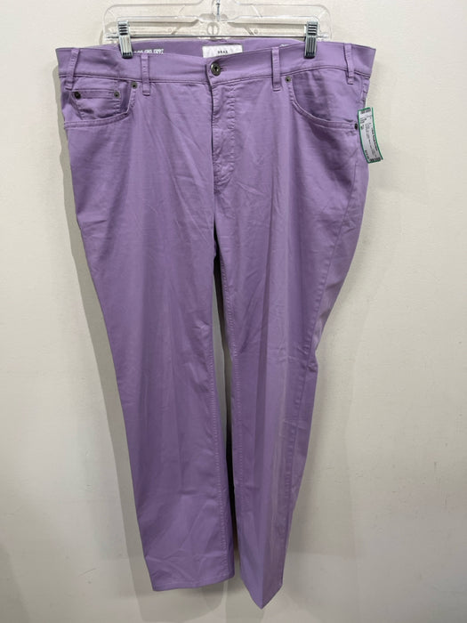 Brax Size 40 Purple Cotton Blend Solid Khakis Men's Pants
