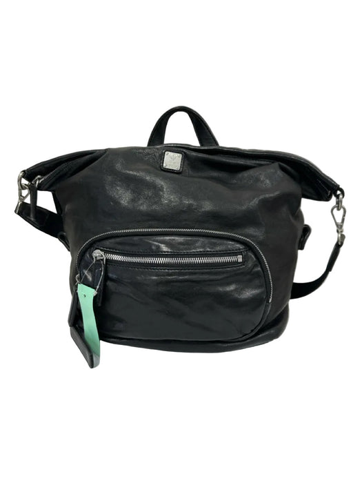 MCM Black Leather Solid Crossbody Men's Bag