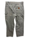 Carhartt Size 33 Gray Cotton Zip Fly Men's Pants Gray / 33