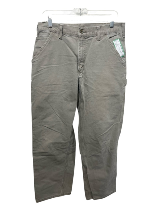 Carhartt Size 33 Gray Cotton Zip Fly Men's Pants Gray / 33