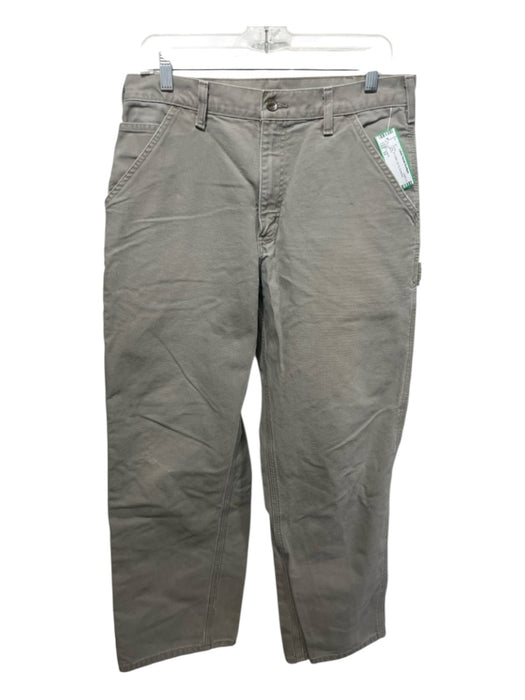 Carhartt Size 33 Gray Cotton Zip Fly Men's Pants Gray / 33