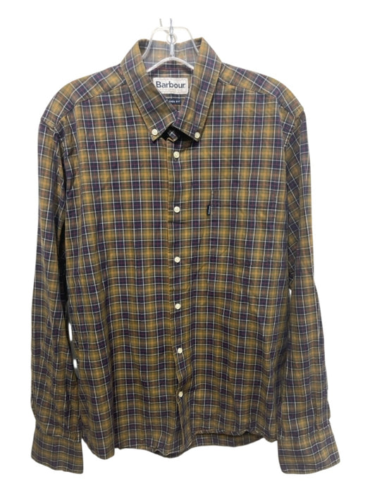 Barbour Size S Green & Multi Cotton Plaid Button Down Men's Long Sleeve Shirt Green & Multi / S