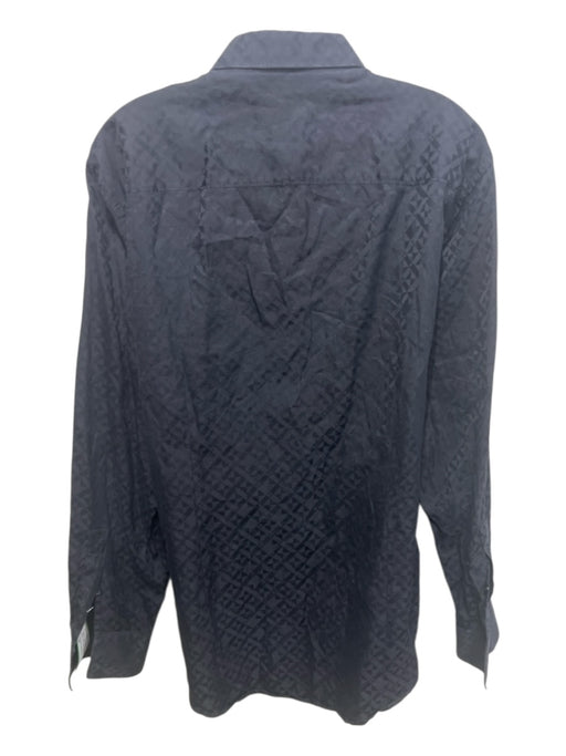 Versace Collection Size 41 Black Cotton All Over Print Men's Long Sleeve Shirt Black / 41