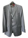 Zegna Gray Wool Striped 3 button Men's Suit 62