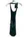 Hello Molly Size M Forest Green Polyester Halter Neck Gathered Side Dress Forest Green / M