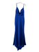 Ieena for Mac Duggal Size 6 Royal Blue Polyester Spaghetti Strap Pleated Gown Royal Blue / 6
