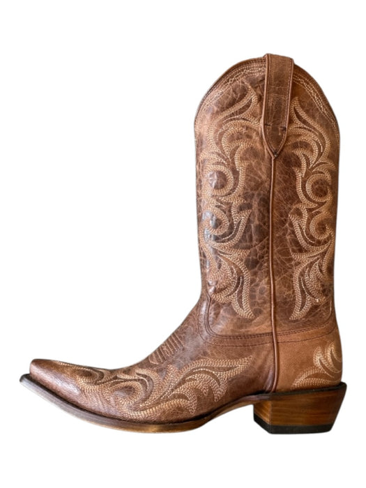 Ariat Shoe Size 9.5 Brown Leather Stitching Cowboy Boots Brown / 9.5