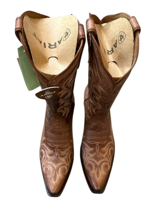 Ariat Shoe Size 9.5 Brown Leather Stitching Cowboy Boots Brown / 9.5