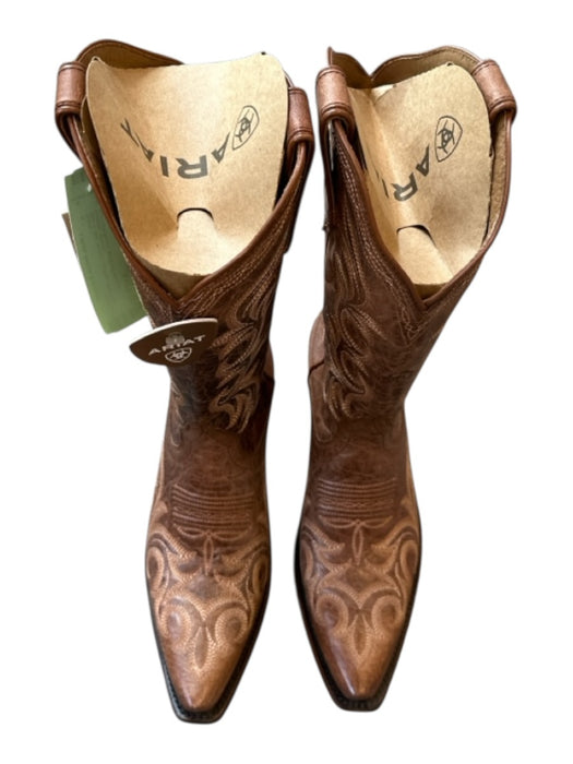 Ariat Shoe Size 9.5 Brown Leather Stitching Cowboy Boots Brown / 9.5