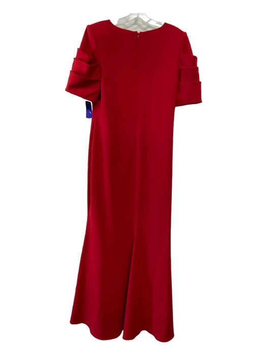 Badgley Mischka Size 14 Red Missing Fabric V Neck Darted Gown Red / 14