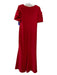 Badgley Mischka Size 14 Red Missing Fabric V Neck Darted Gown Red / 14