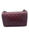 Chanel Burgundy Leather Gunmetal Hardware Flap Chain Crossbody Bag Burgundy / Medium