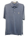 Peter Millar Size M Blue & Yellow Synthetic Striped Polo Athleisure Short Sleeve Blue & Yellow / M