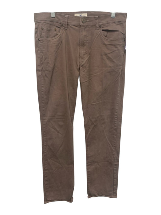 Onward Reserve Size 33 Dark Tan Cotton Blend Solid Slim Khakis Men's Pants Dark Tan / 33