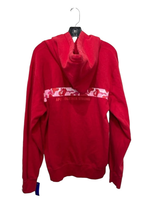 Bape AS IS Size XL Red Cotton logo Hoodie Men's Jacket XL