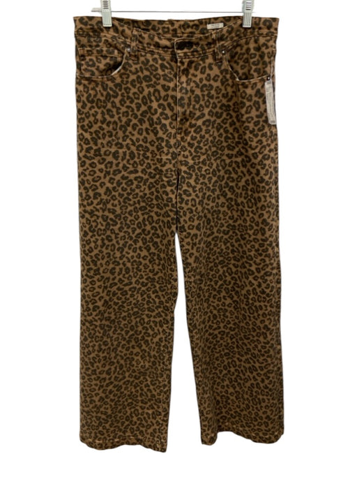 Scotch & Soda Size 12/31 Brown & Black Cotton Denim Zip Fly Animal Print Jeans Brown & Black / 12/31