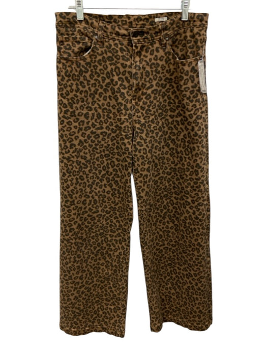 Scotch & Soda Size 12/31 Brown & Black Cotton Denim Zip Fly Animal Print Jeans Brown & Black / 12/31