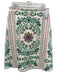Tory Burch Size 10 White, Green, Pink Cotton Blend Embroidered Side Zip Skirt White, Green, Pink / 10