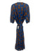 Mary Marshmallow Size L Blue Orange Black Cotton Tigers Balloon Sleeve Dress Blue Orange Black / L