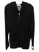 Maison Montagut Size L Black Cashmere Solid Hoodie Zip Up Men's Sweater Black / L