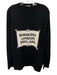 Burberry Size XL Black & White Wool Blend logo Crew Neck Men's Sweater Black & White / XL
