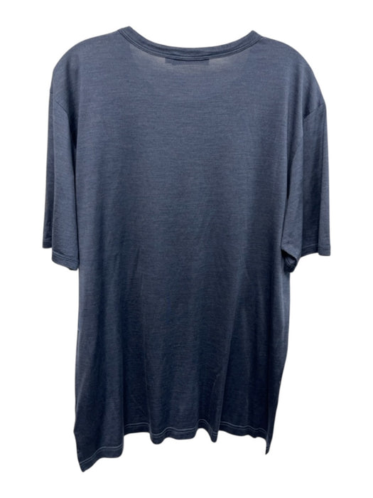 Dolce & Gabbana Size 52 Blue Cotton Heathered T shirt Crew Men's Short Sleeve Blue / 52