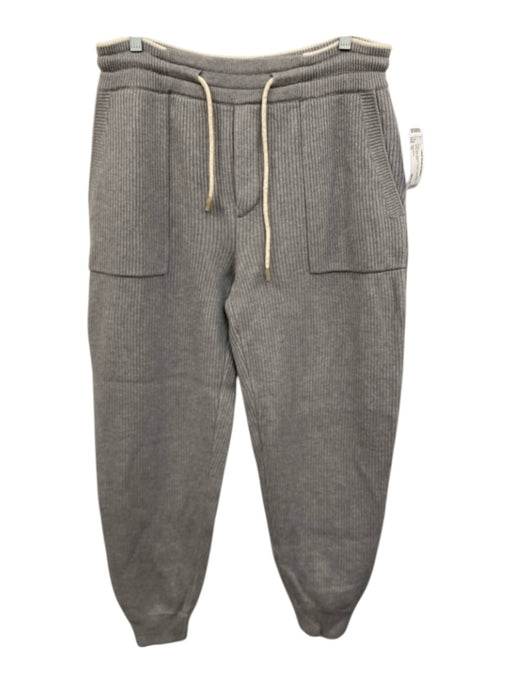 Gran Sasso Size 52 Gray Wool Ribbed Jogger Athleisure Men's Pants Gray / 52