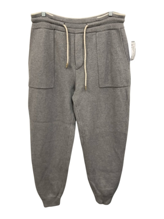 Gran Sasso Size 52 Gray Wool Ribbed Jogger Athleisure Men's Pants Gray / 52