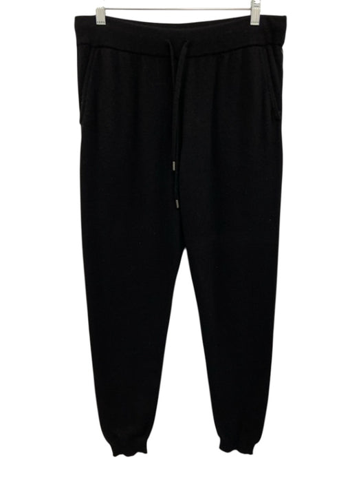 Maison Montagut Size M Black Cashmere Solid Jogger Knit Men's Pants Black / M