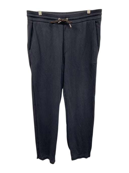 Moncler Size L Blue Cotton Solid Jogger Men's Pants Blue / L