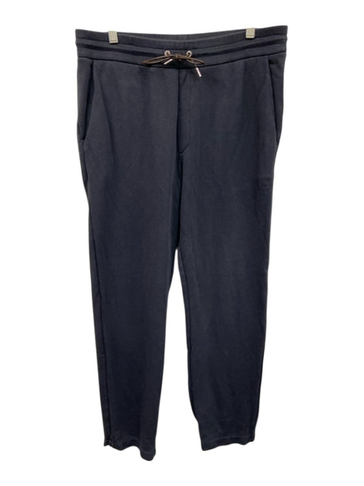 Moncler Size L Blue Cotton Solid Jogger Men's Pants Blue / L