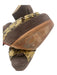 Oscar De La Renta Shoe Size 40 Brown Suede Snake Skin Open Toe Back Zip Heels Brown / 40
