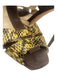 Oscar De La Renta Shoe Size 40 Brown Suede Snake Skin Open Toe Back Zip Heels Brown / 40