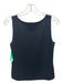 St. John Size P Black Wool Blend Rib Knit Sleeveless Rhinestone detail Tank Top Black / P